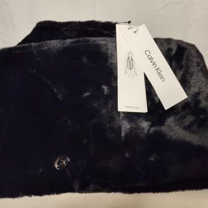 CALVIN KLEIN (FAUX) FUR INFINITY SCARF/WRAP